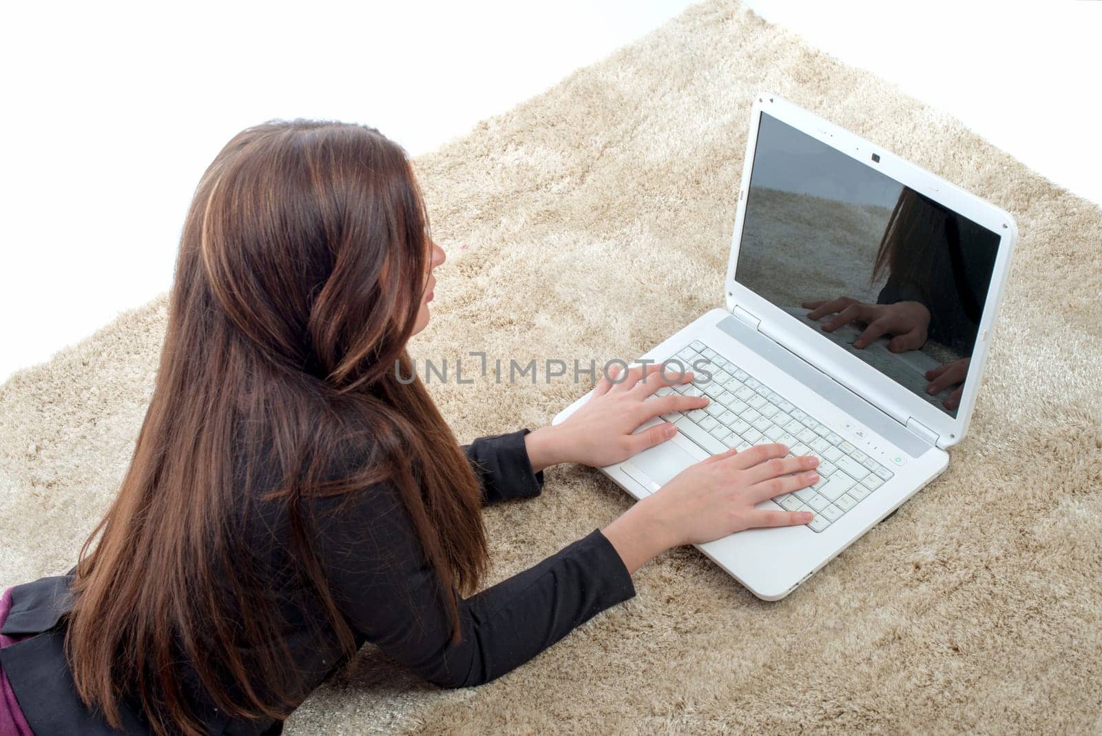 Young girl with laptop