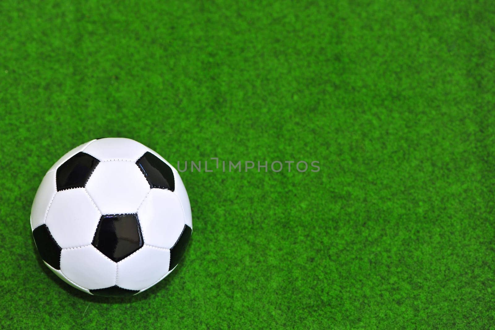 Football turf with ball