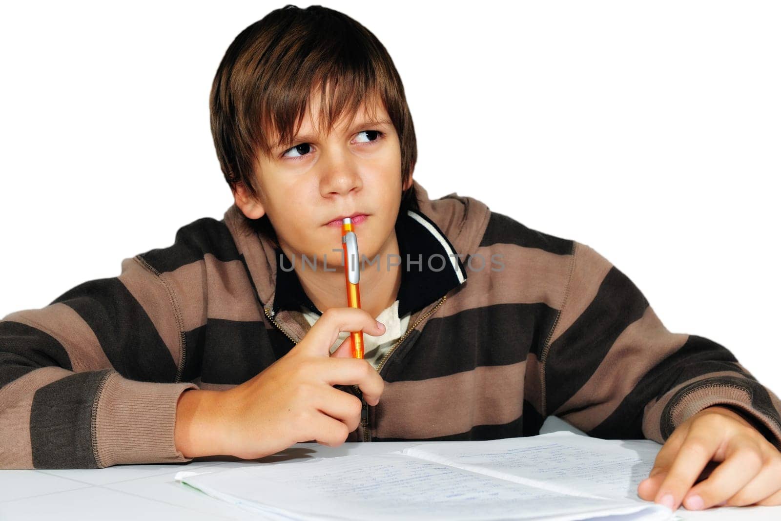 Teenager writes test