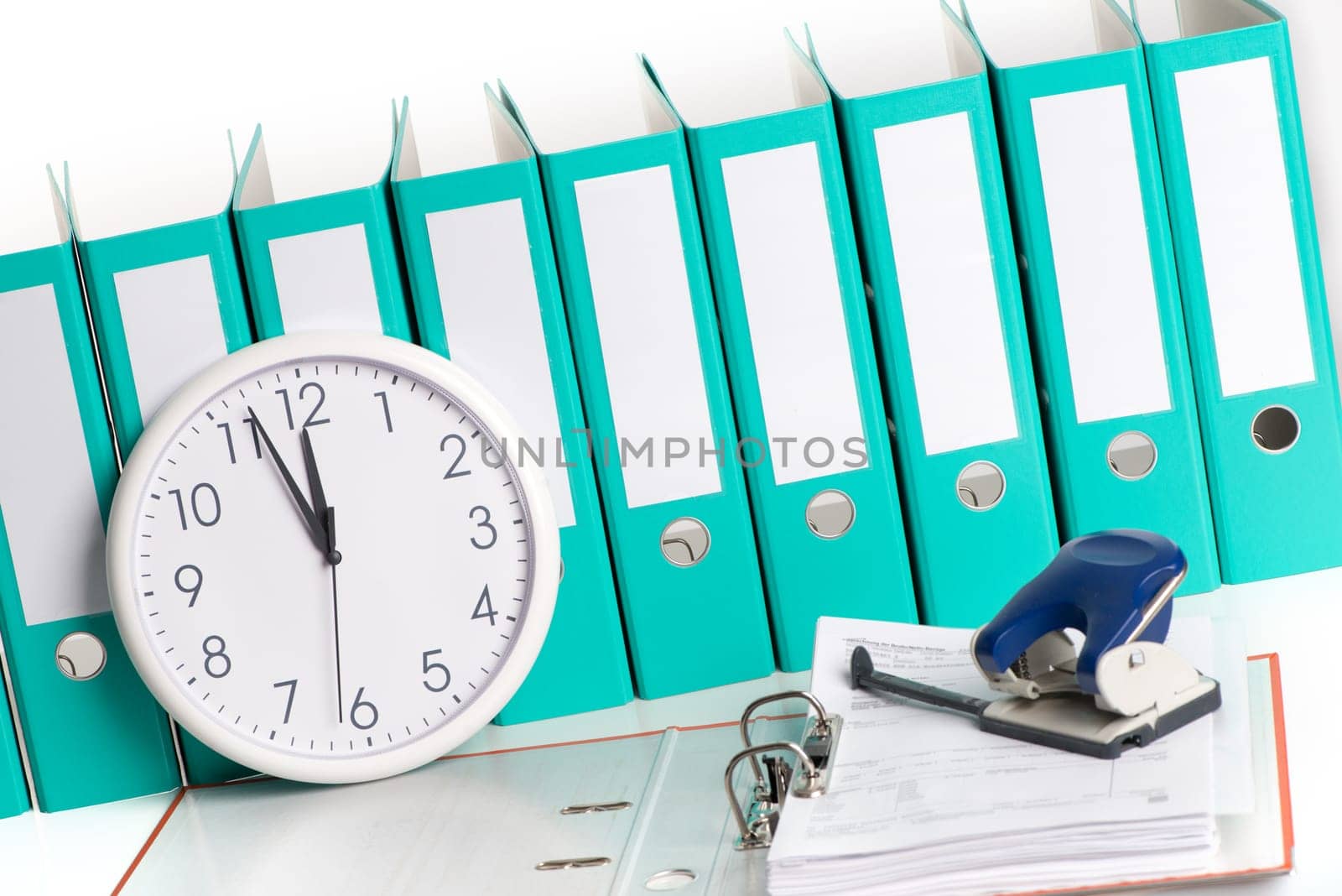 Wall clock with files