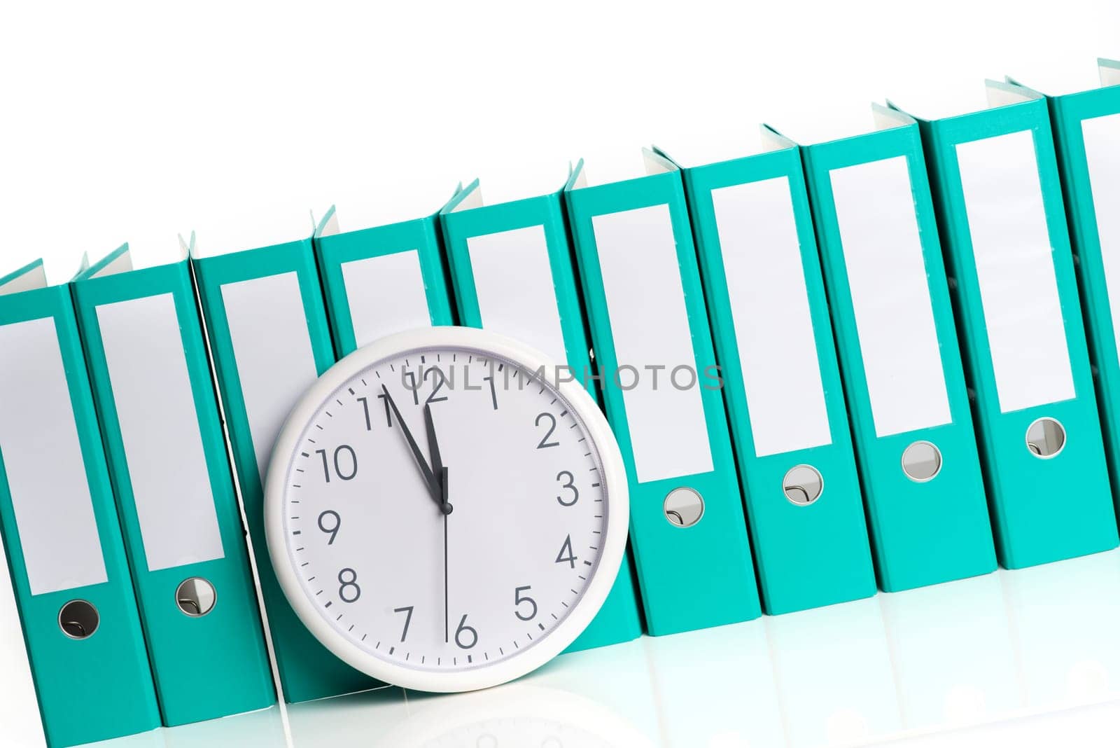 Wall clock with files
