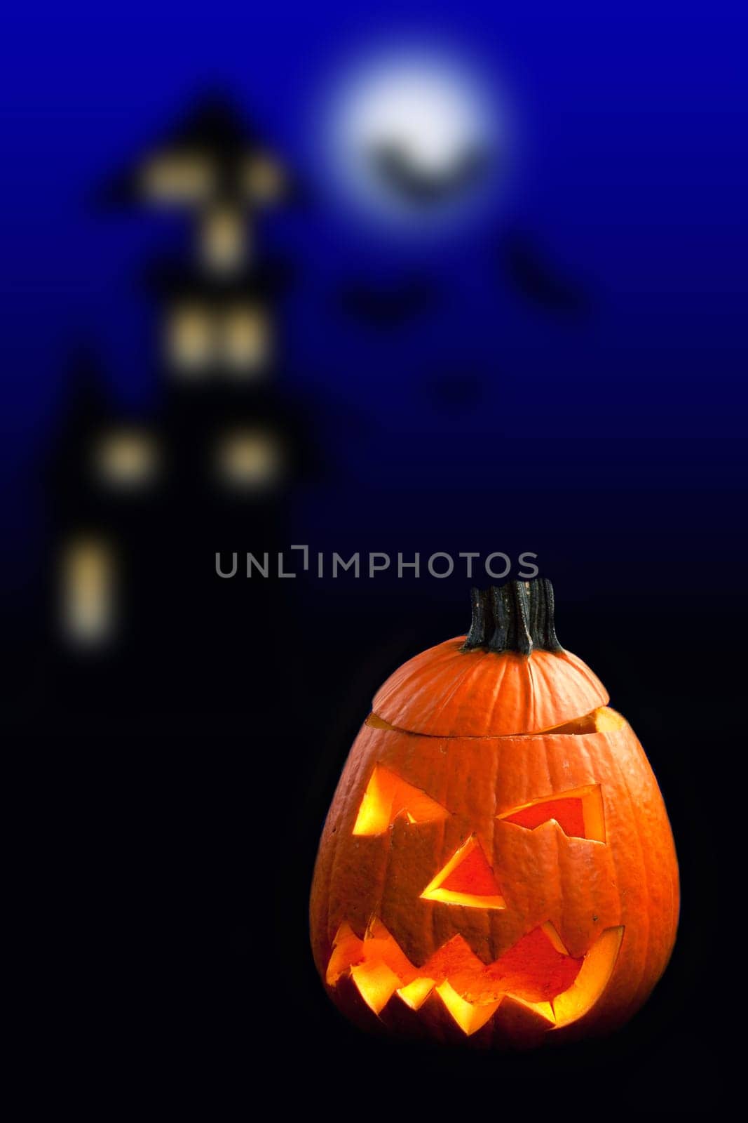 Halloween night at the haunted castle