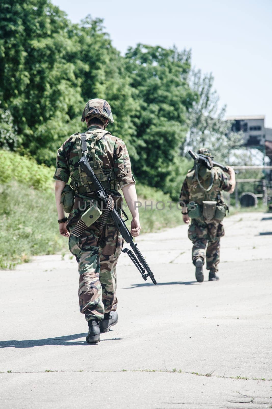 Two NATO soldiers during the military operation