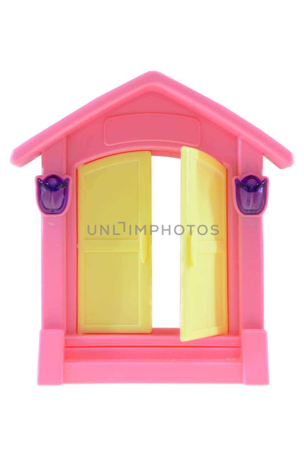 A close up shot of a toy doll house