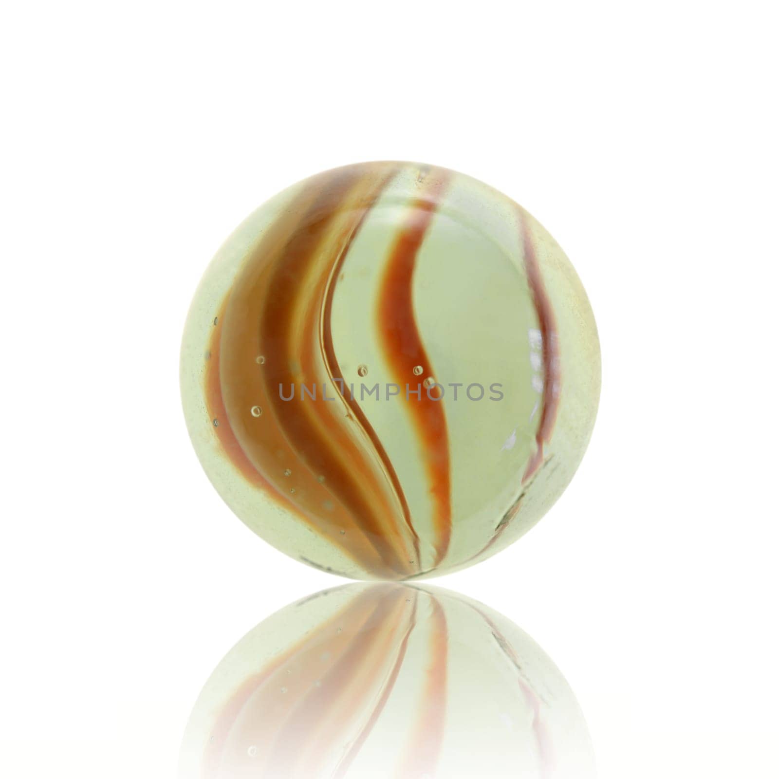 A close up shot of glass marbles