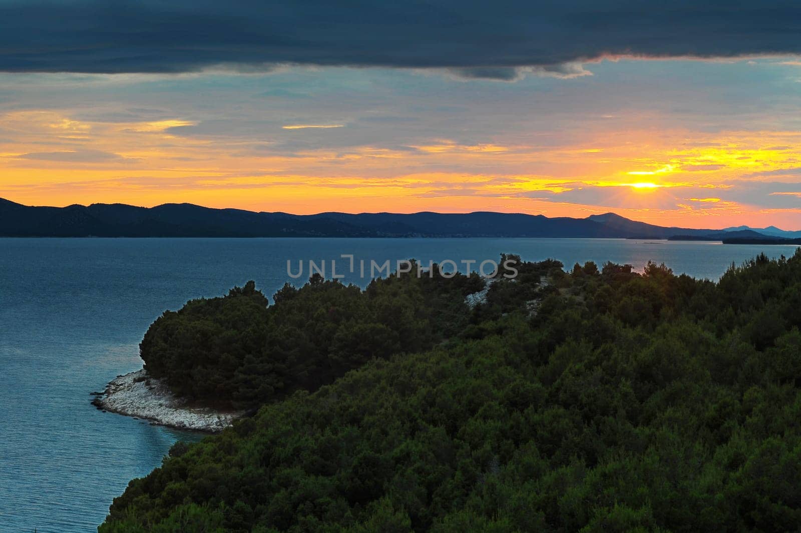 Sunset at Croatian coast