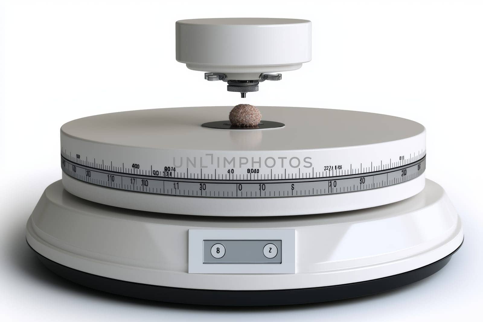 Levitating gyroscope showcases advanced magnetic technology, illustrating stability and rotation in a laboratory setting.