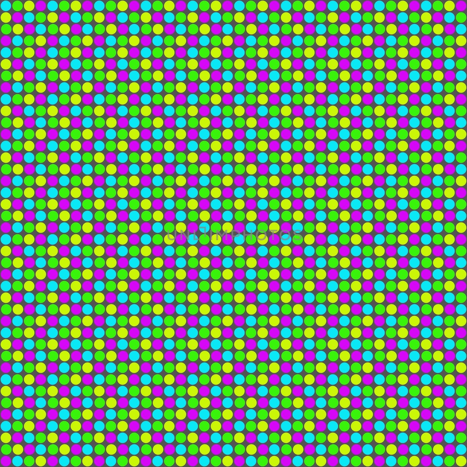 Background with blue green yellow and purple dots