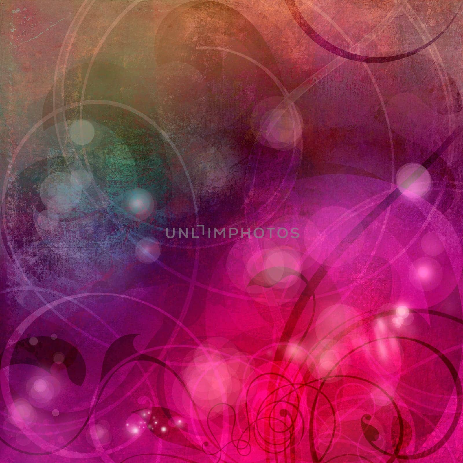 abstract painting in mixed-media style