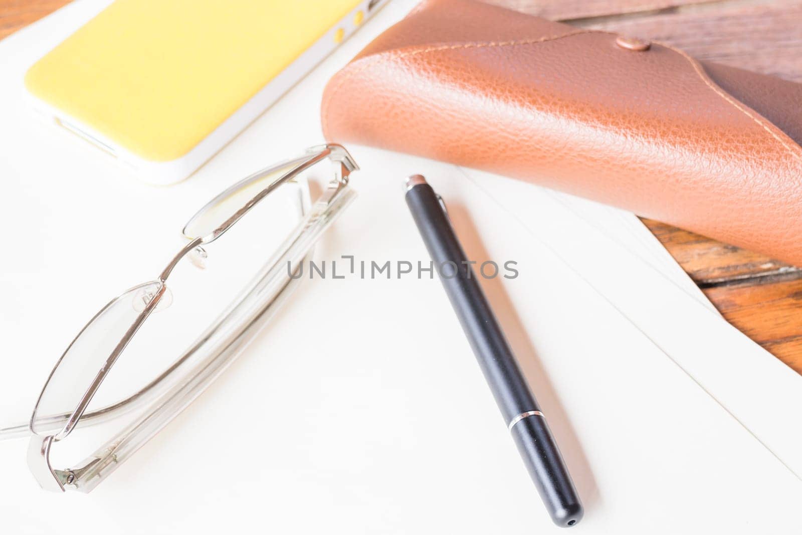 Working table of freelance create ideas, stock photo