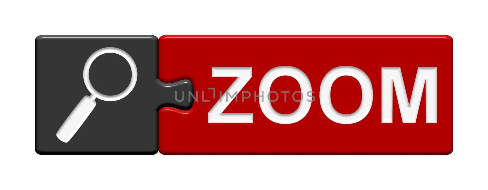 Puzzle button black red: Zoom