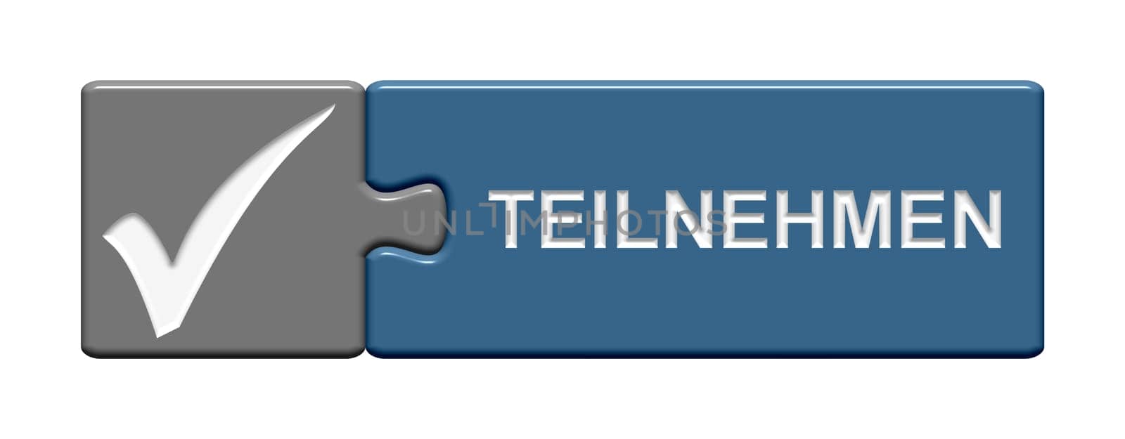 Puzzle button grey blue: Participate
