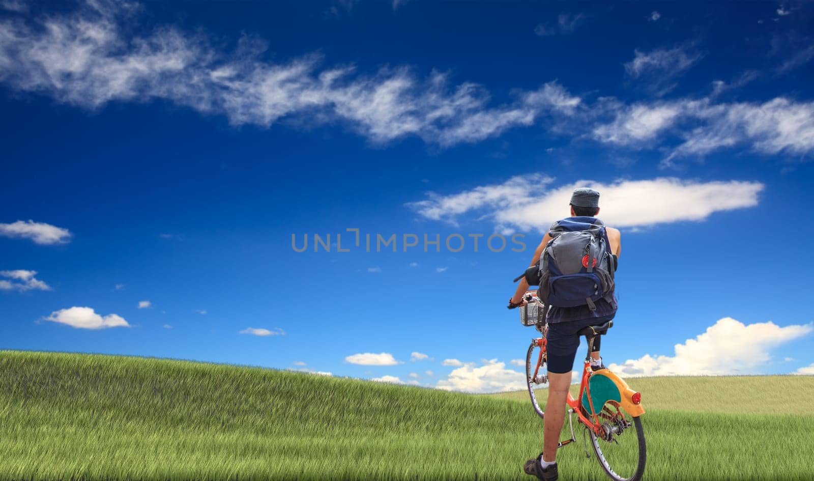Bike riding with nice background for adv or others purpose use