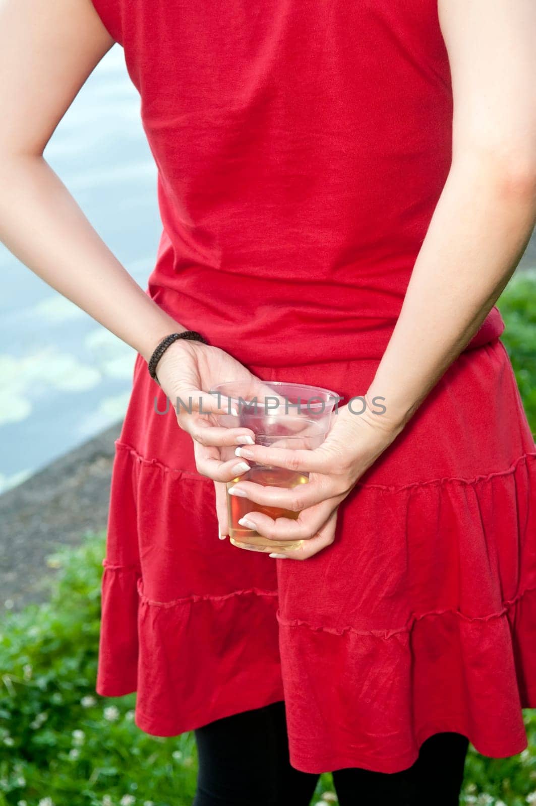 Woman with beer glass