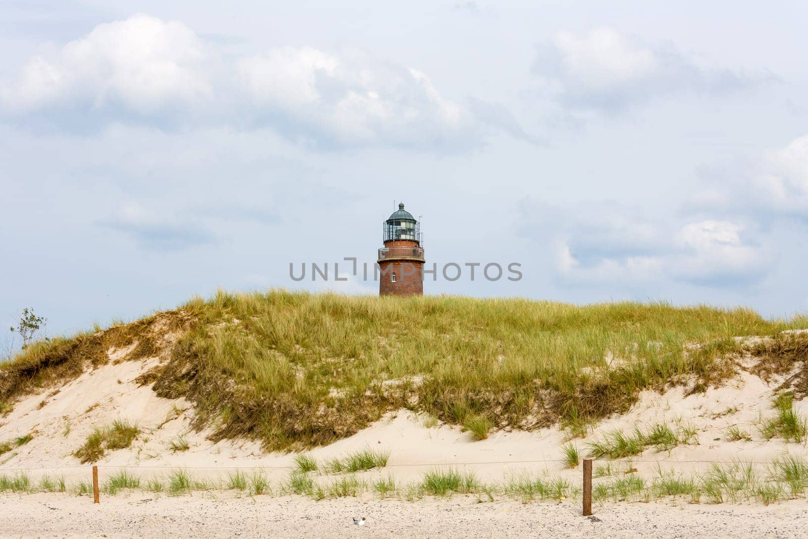 Lighthouse at Darsser Ort near Prerow, Fischland-Darss-Zingst, view from the beach