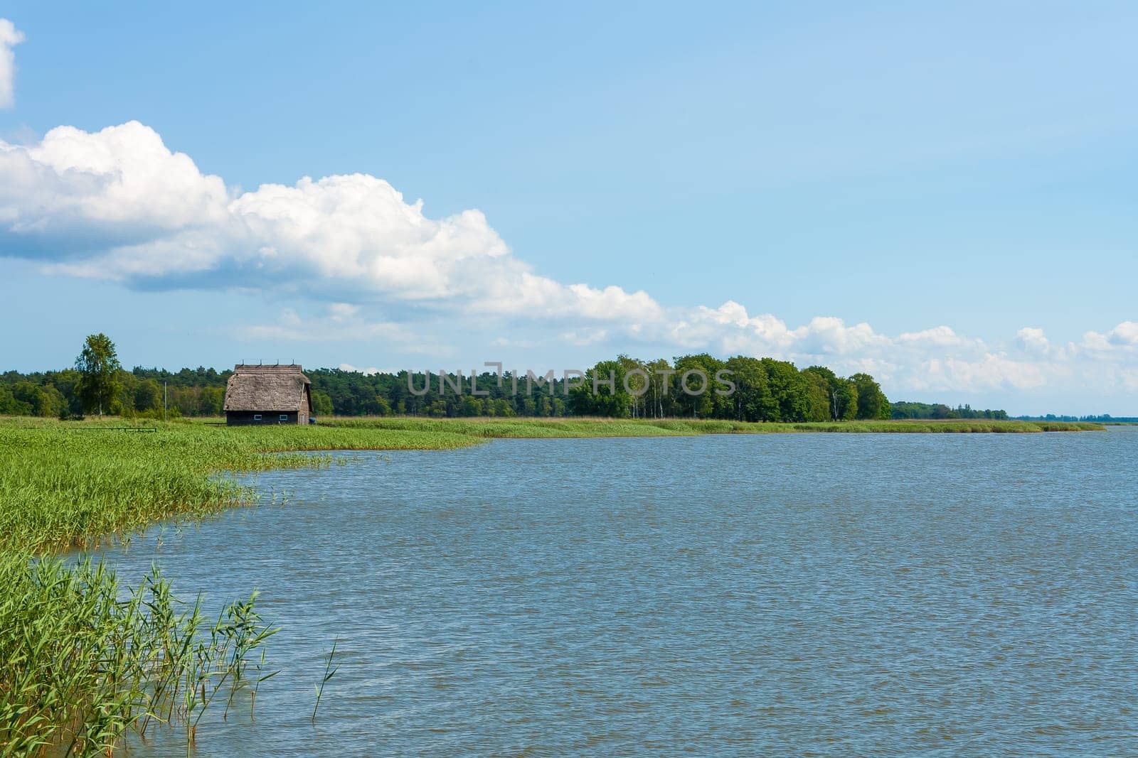 Fisherman's house at the Bodden, Fischland-Darss-Zingst, near Wieck am Darss