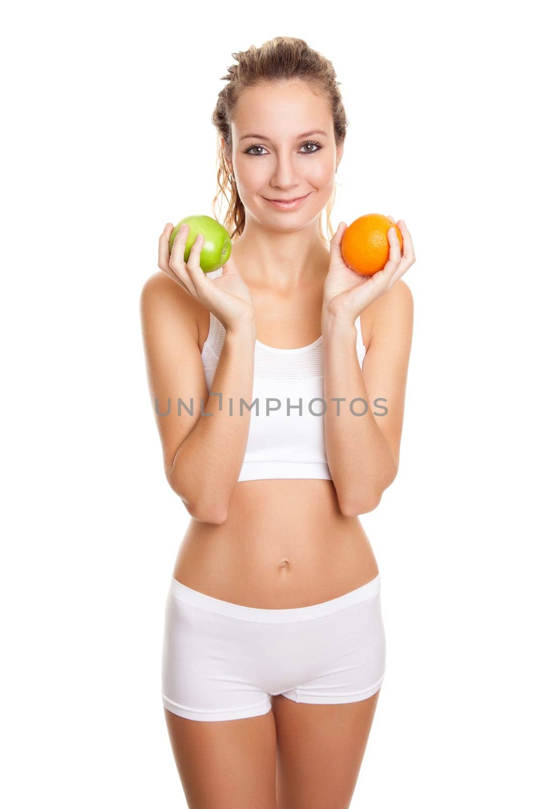 Woman on a heathy diet to keep that perfect body