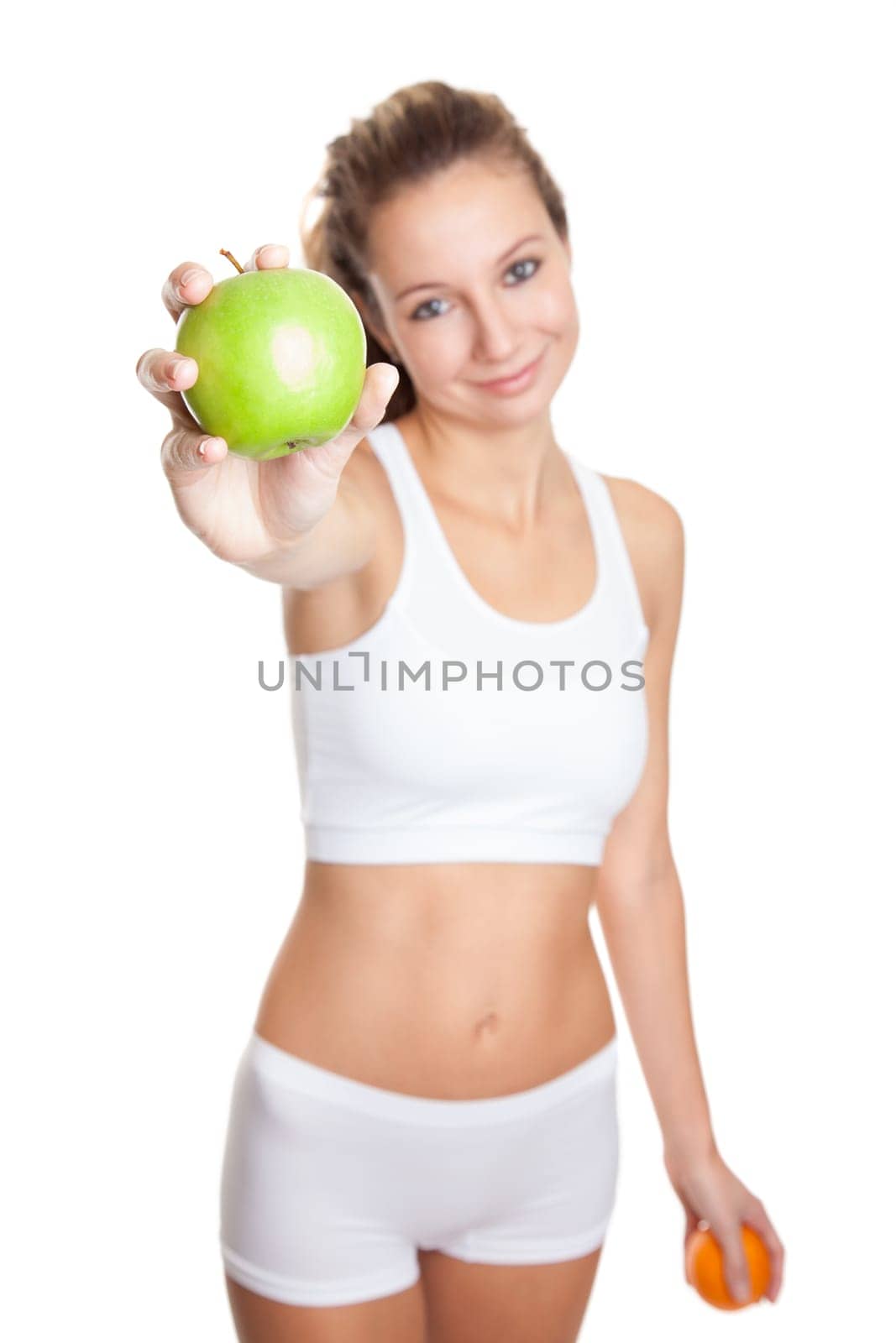Woman on a heathy diet to keep that perfect body