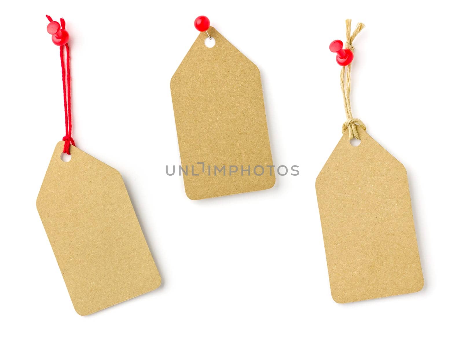 Three pendants made of cardboard