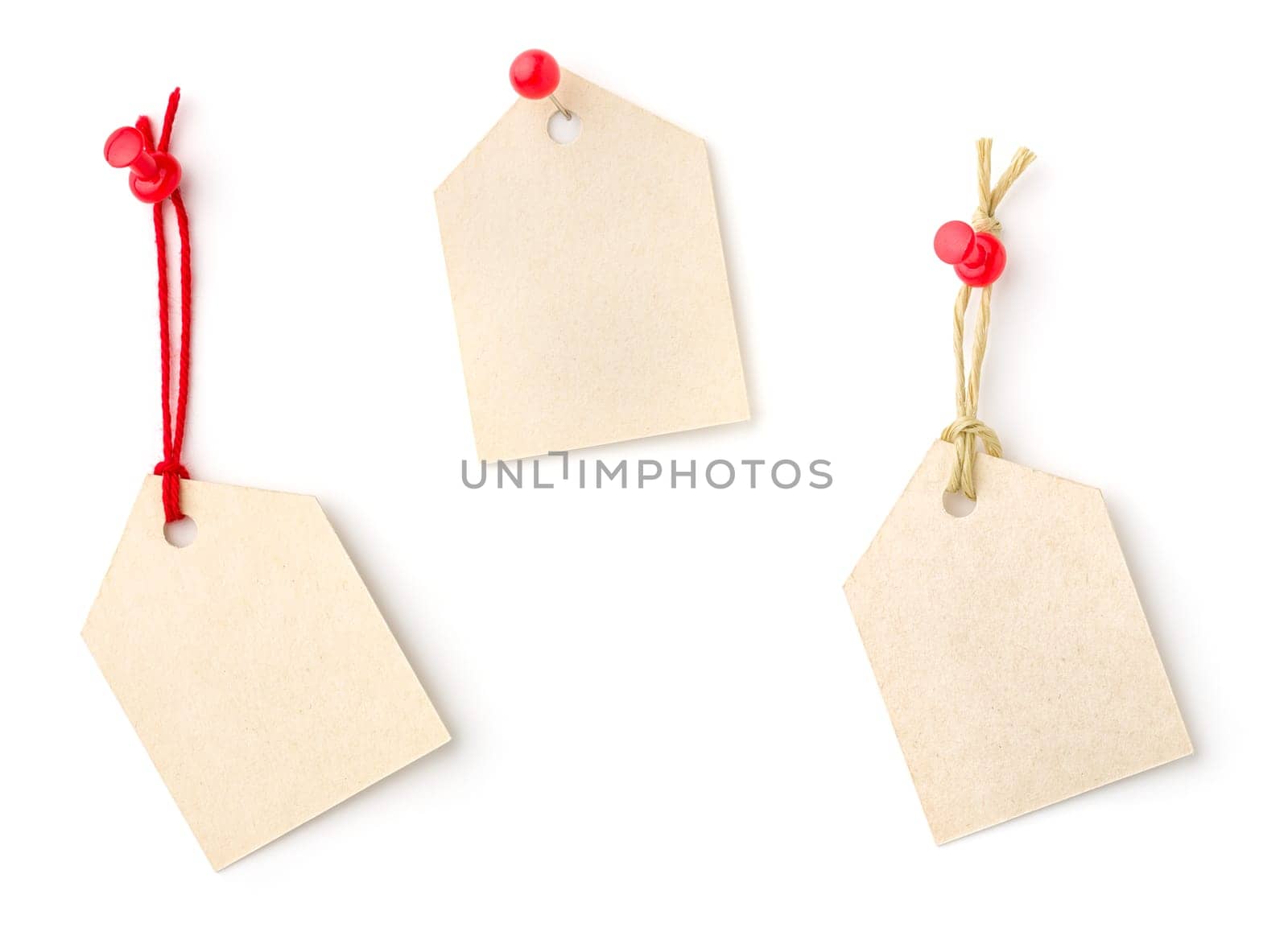 Three pendants made of cardboard