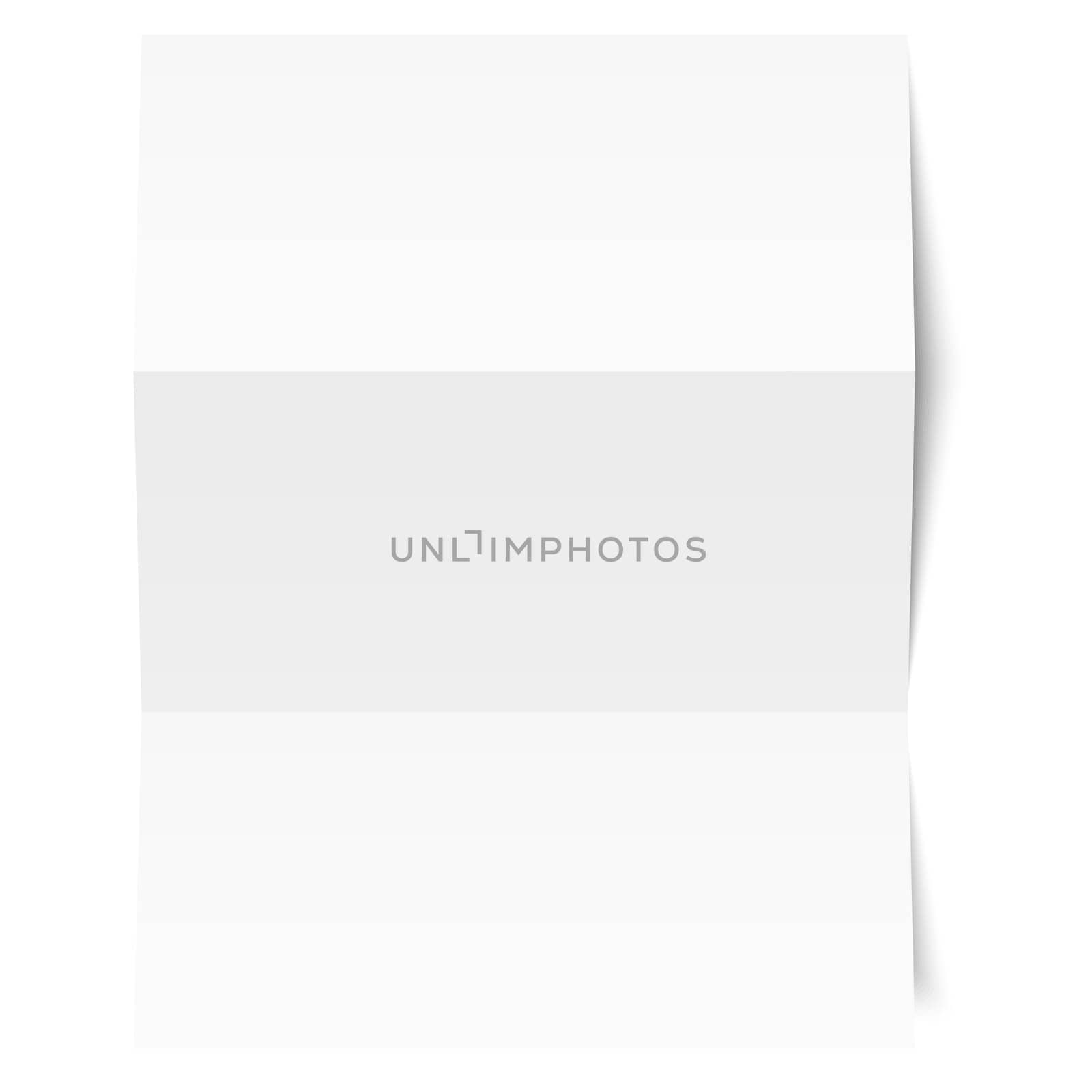 Blank sheet of paper - white bent