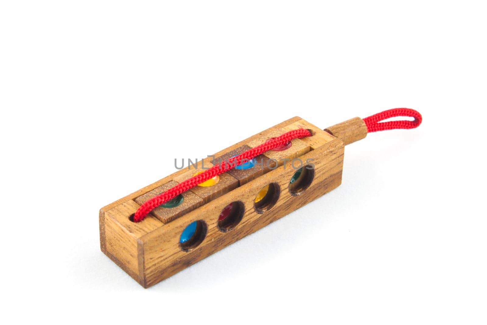 Color Wooden Toy on white background