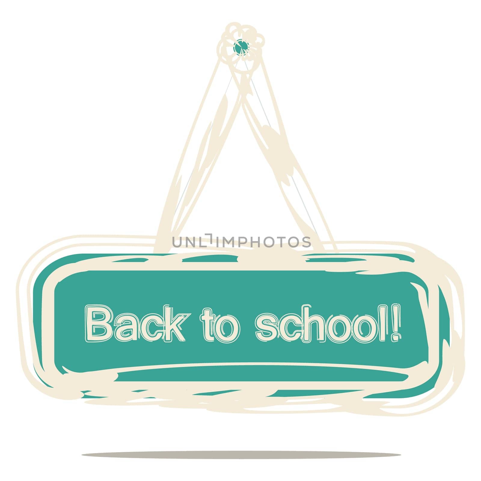 Back to school sign board. Vector words cloud.