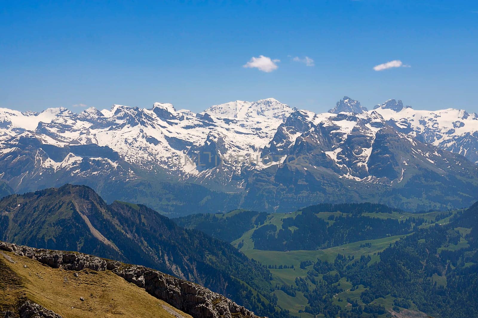 View of the Central Swiss Alps