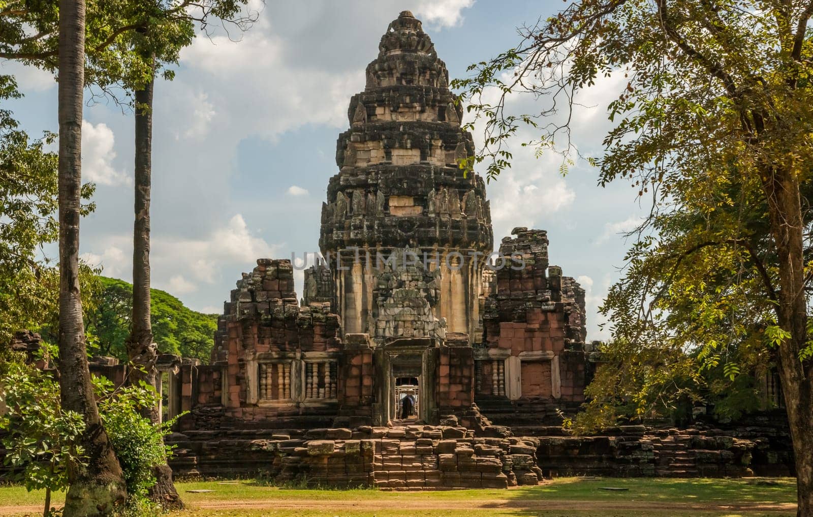 View of the historic Phimai Temple near Nakhon Ratchasima. The Khmer temples were built during the Angkor period and marked the northern reaches of the realm.