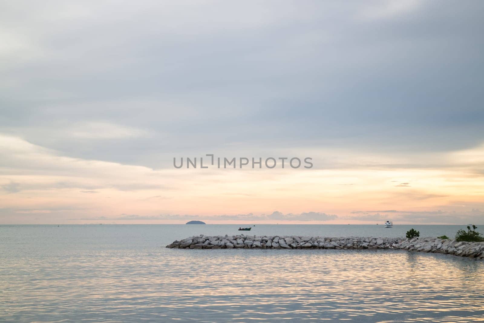 Beautiful sunset view of sea
