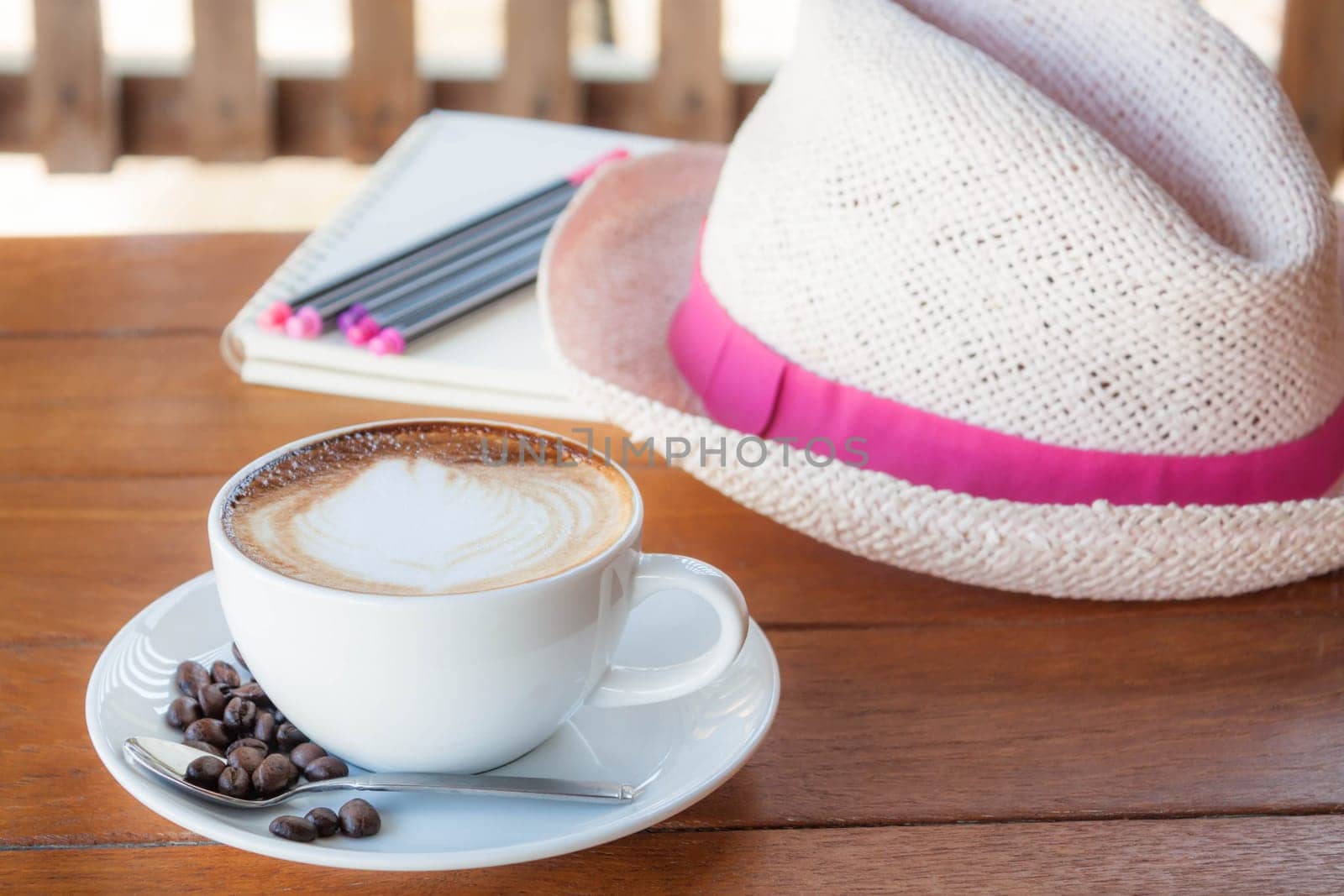 Time to relax with cup of coffee and think note