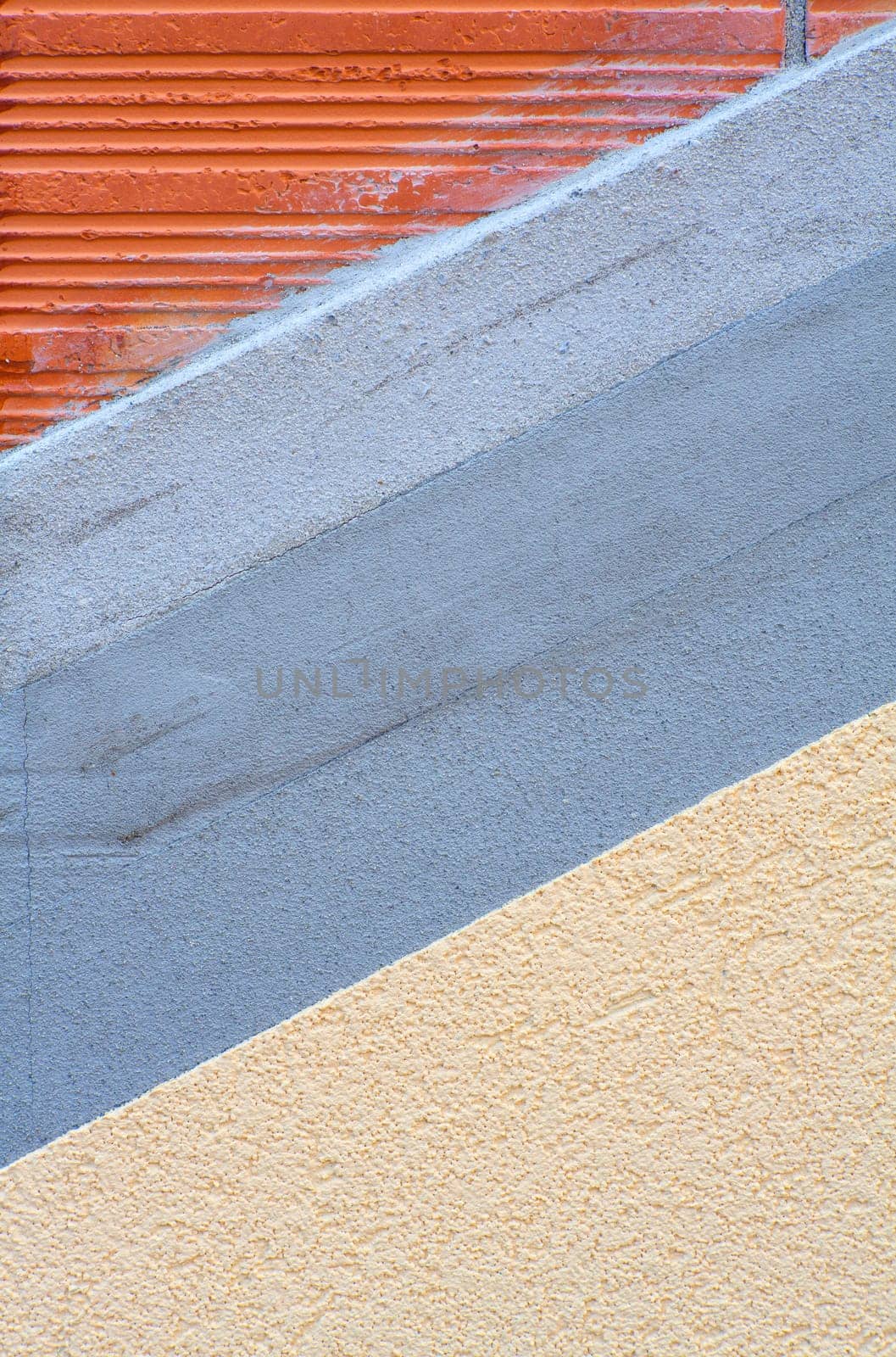 View of brick and plaster in a construction site