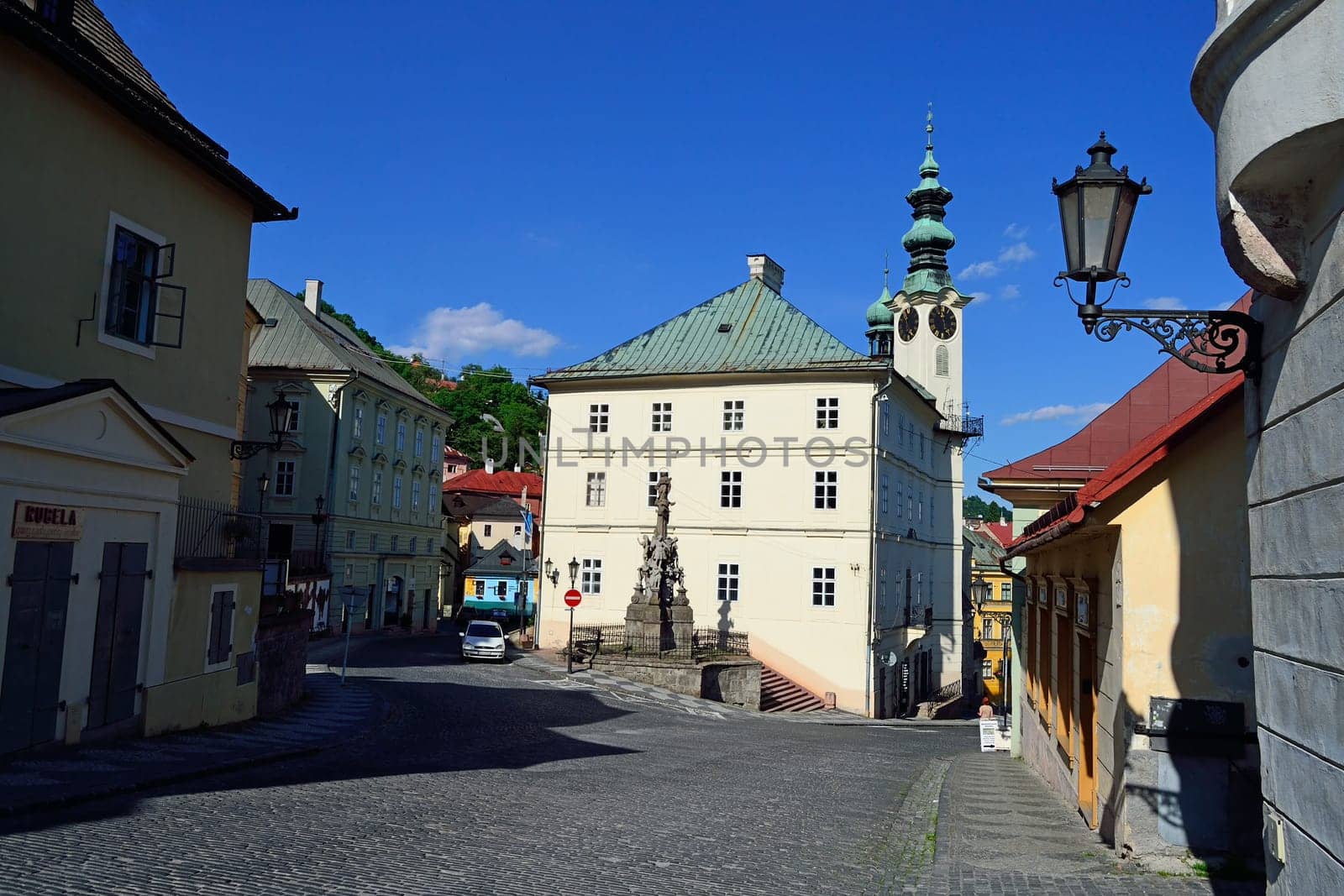 Square in Banska Stiavnica, Slovakia