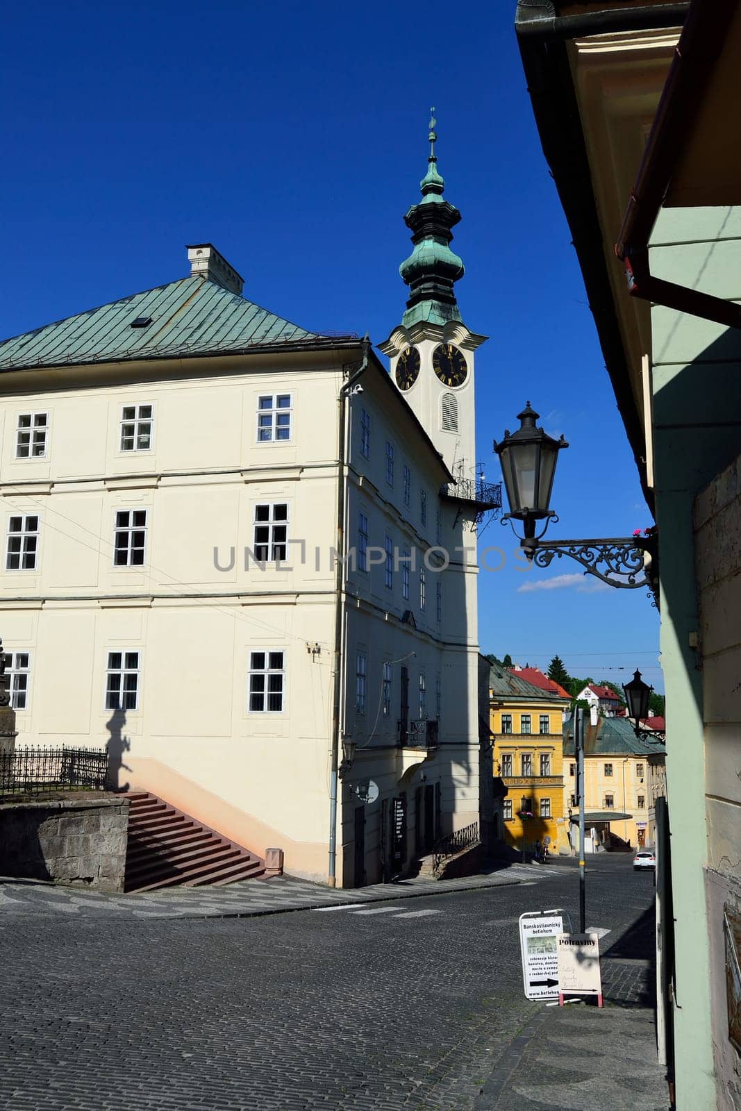 Square in Banska Stiavnica, Slovakia