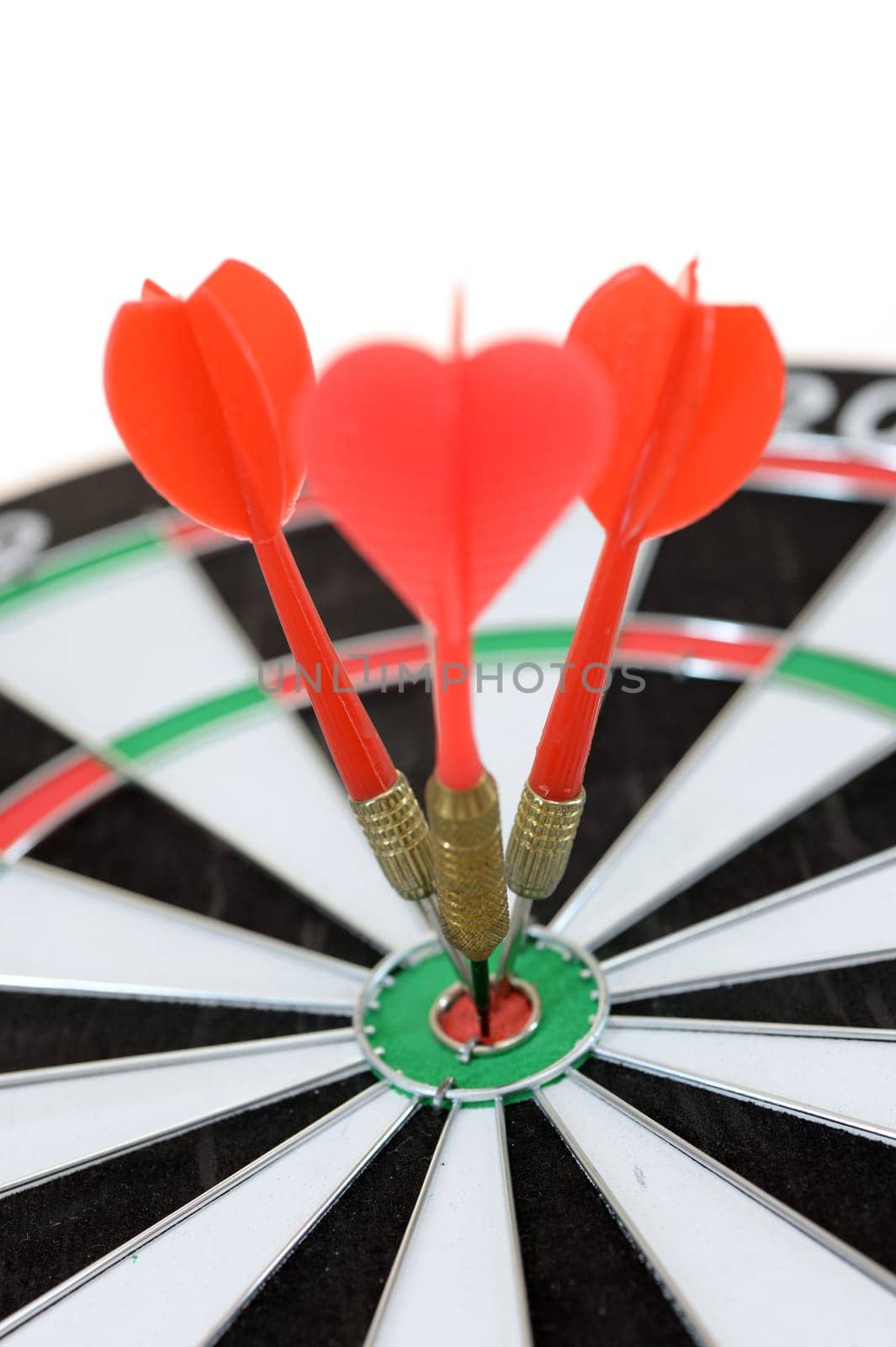 A close up shot of a Dart Board