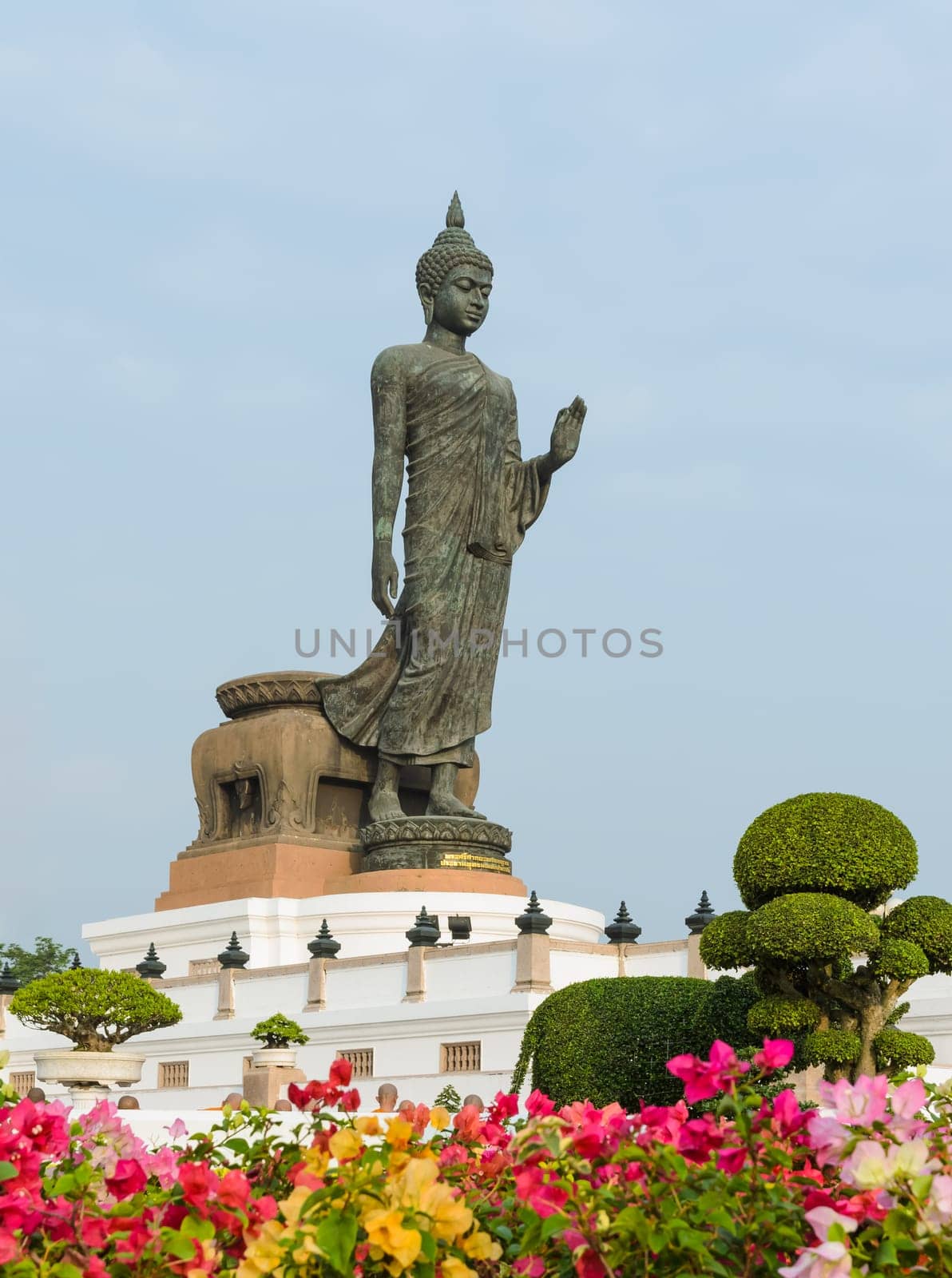 Walking Buddha statue at Phutthamonthon, Thailand