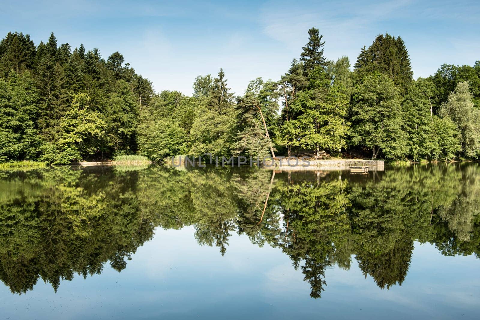 Recreation area Ebnisee in the Swabian forest