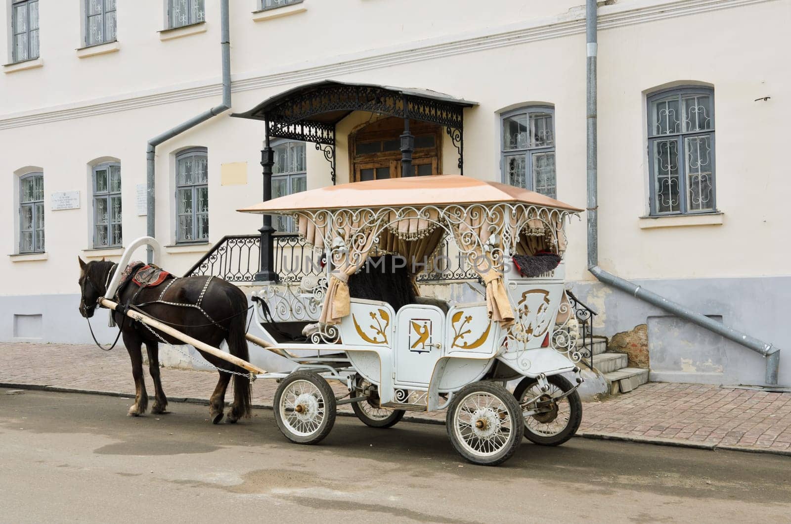 Traditional horse carriage in Suzdal, Russia