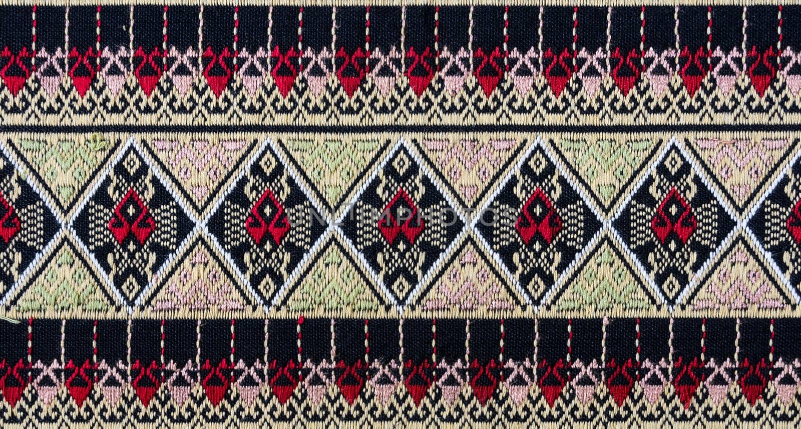 Pattern of Thai woven fabric background