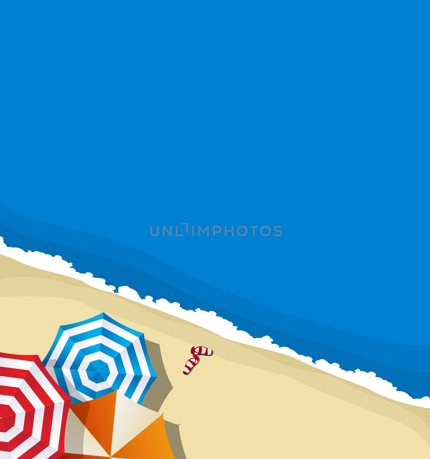 A summer beach background illustration