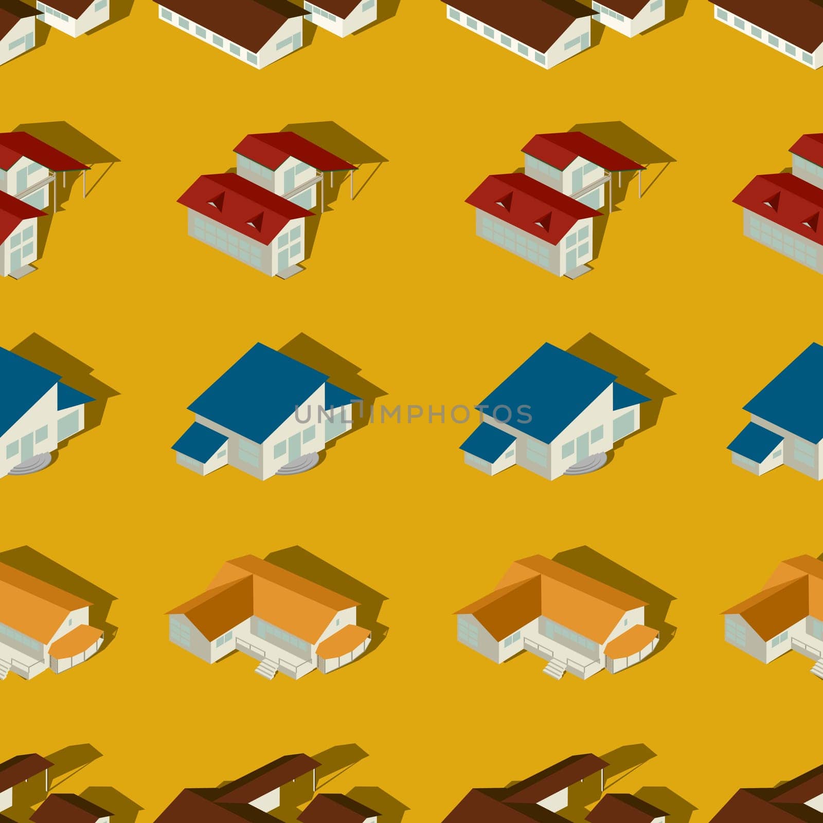 Seamless pattern design of a suburban city
