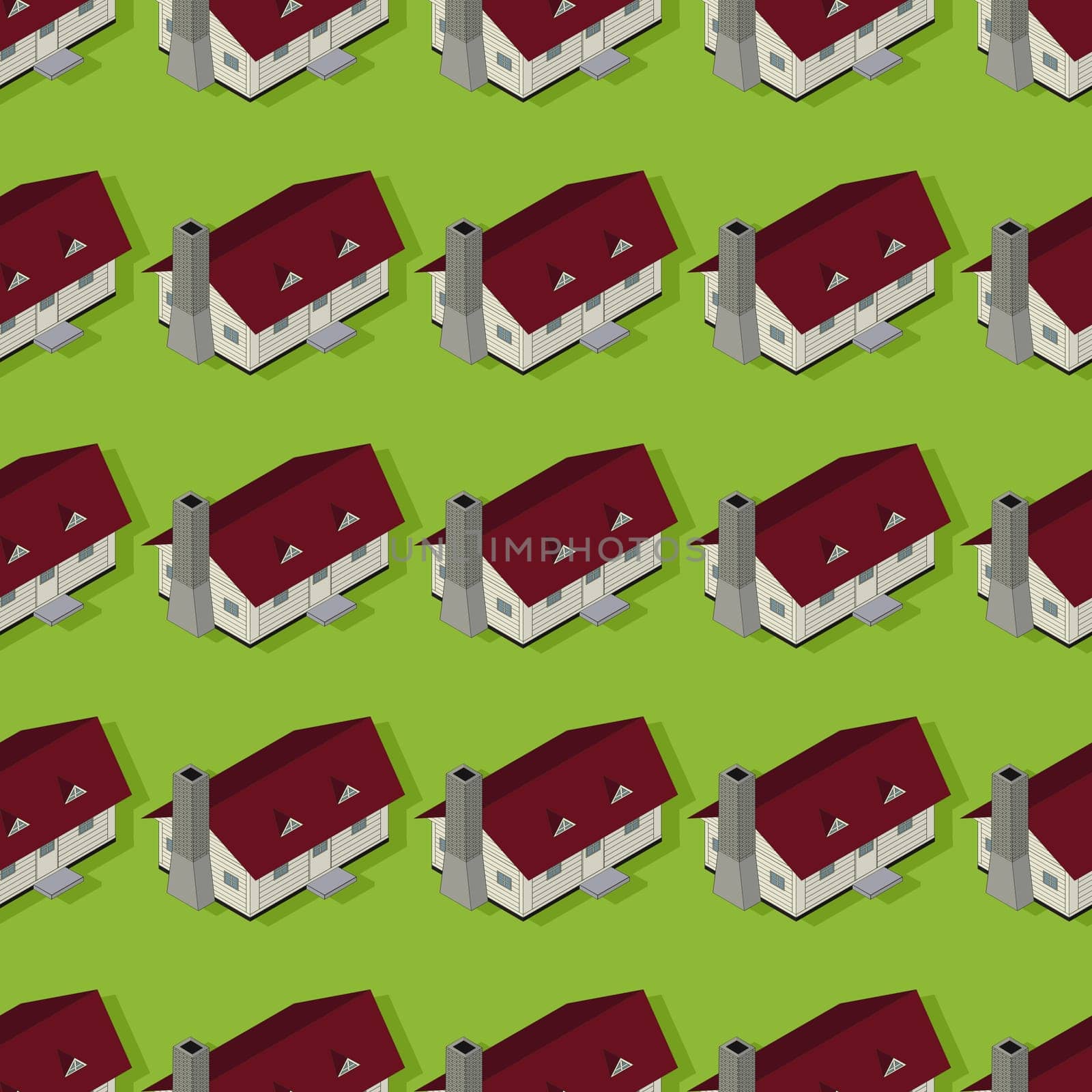 Seamless pattern design of a suburbia