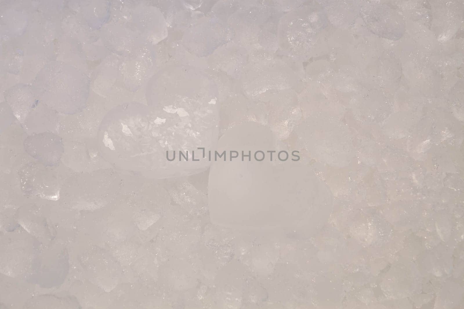 Couple heart ice in ice texture background