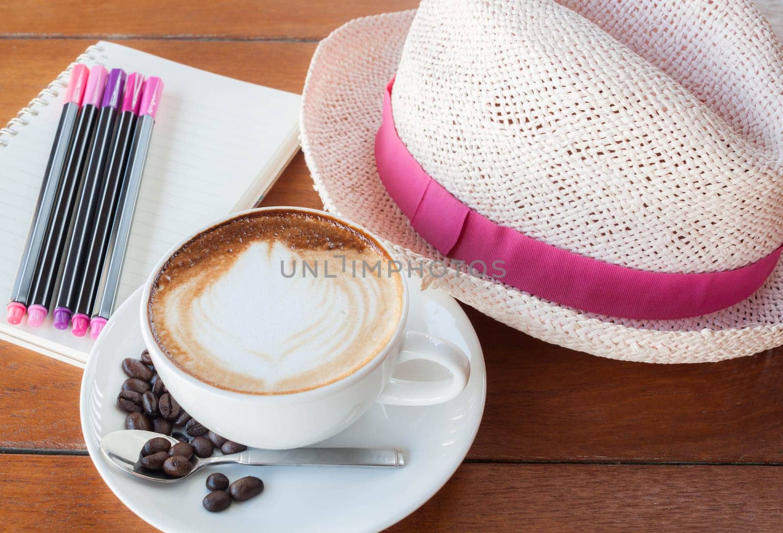 Time to relax with cup of coffee and think note