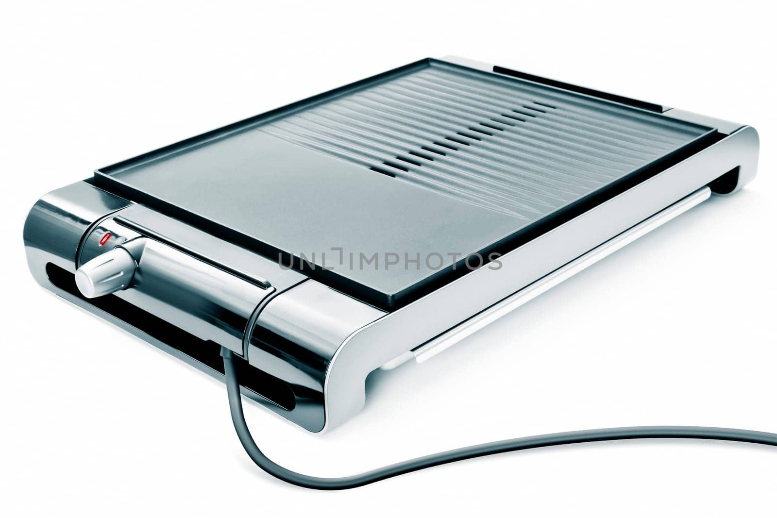 An image of a new electric barbeque on white background