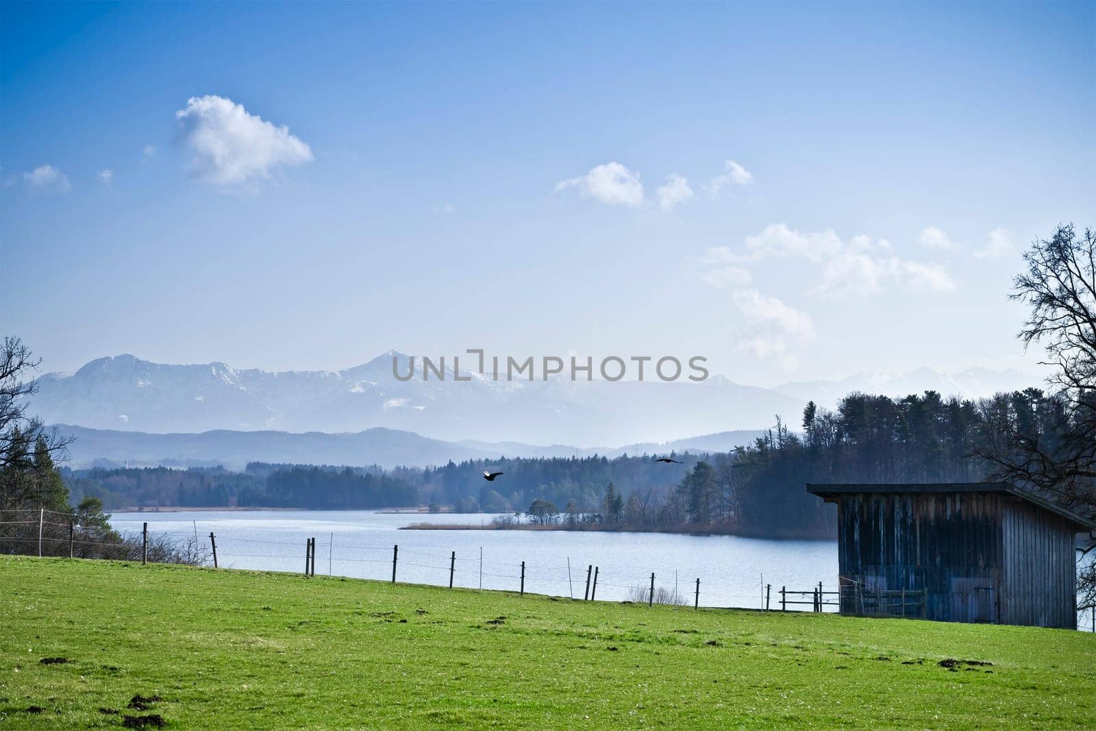 An image of a nice and typical bavarian landscape