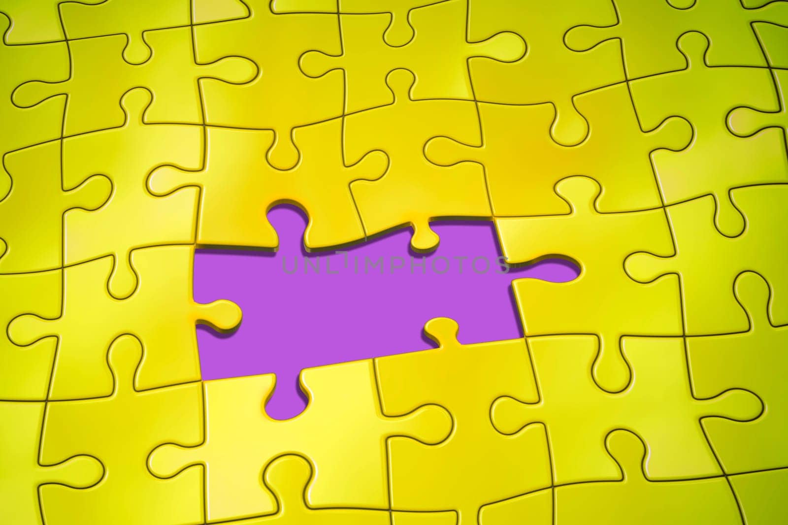 An image of a yellow jigsaw puzzle