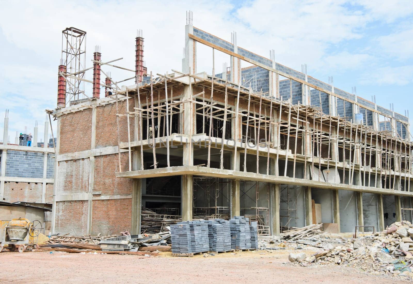 Building and construction site in progress