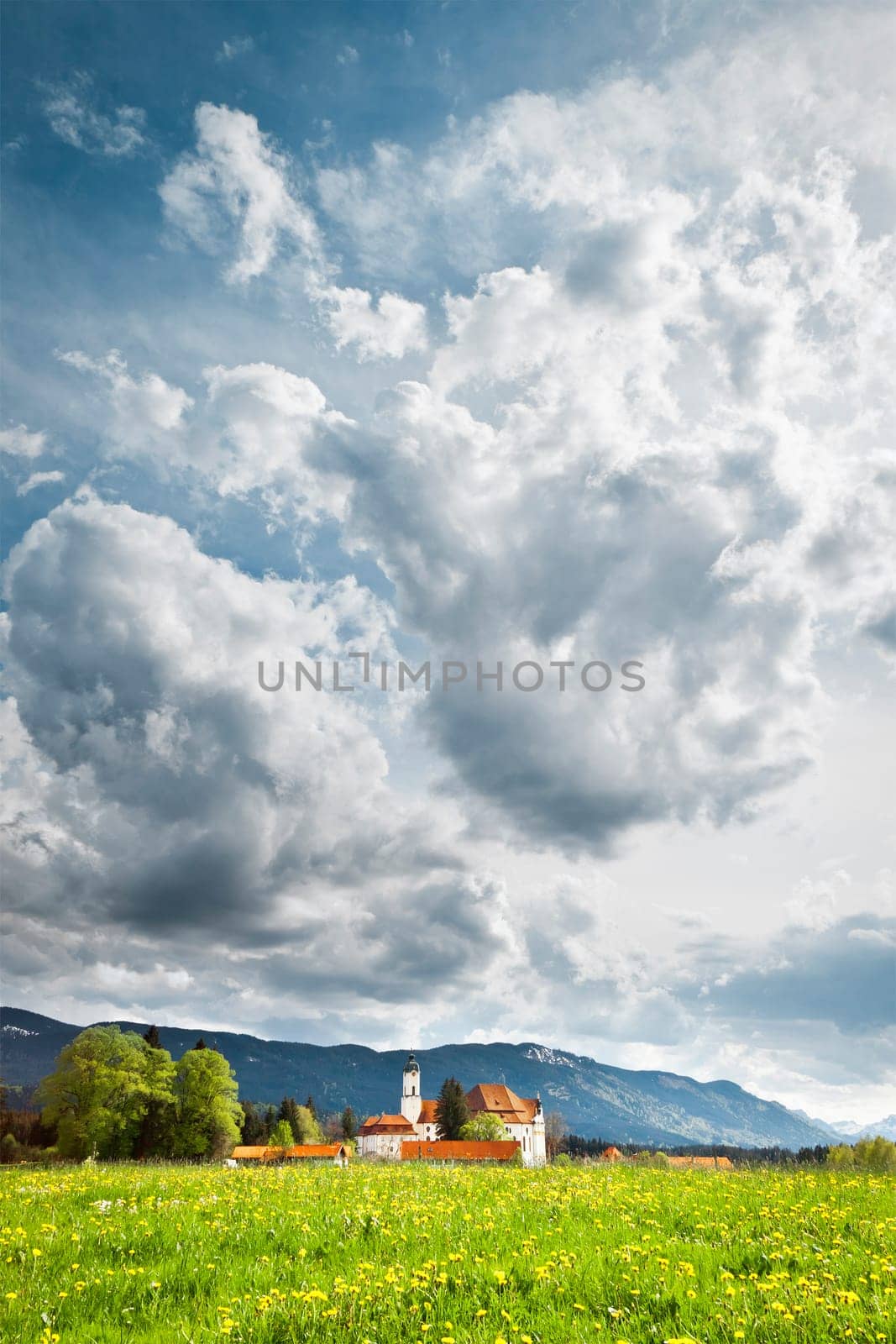 An image of the famous Wieskirche in Bavaria Germany