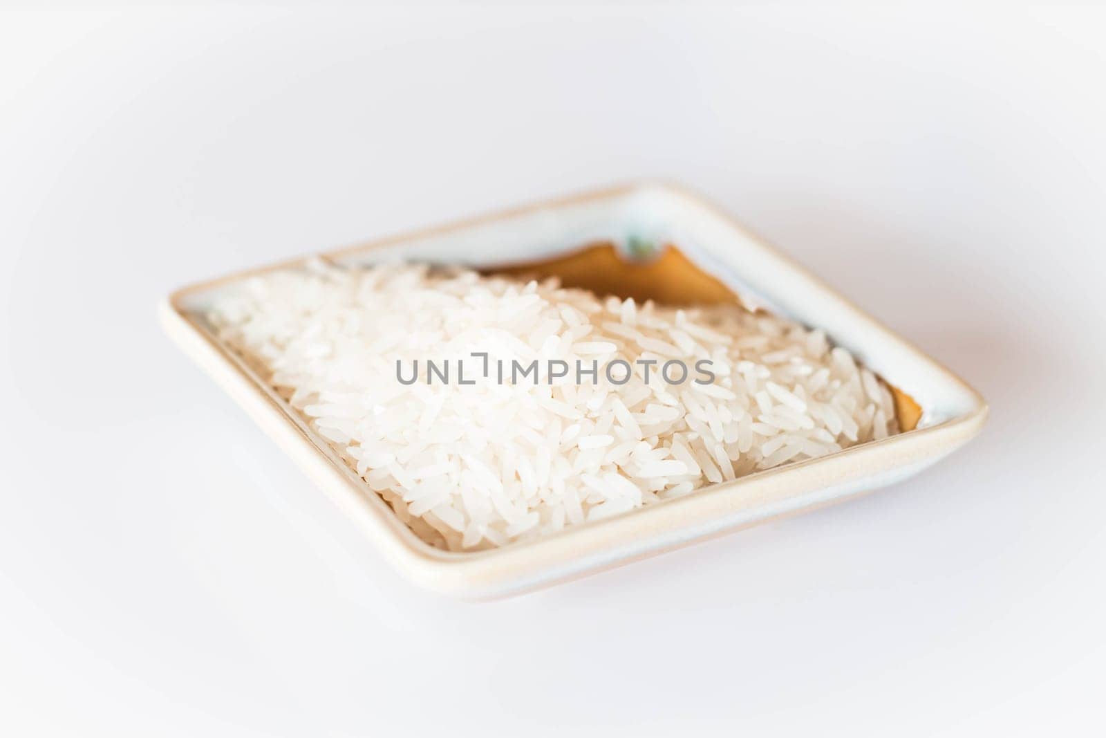 White rice cereal food on clean table